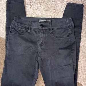 Express Women's Dark Gray Skinny Jeans